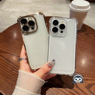 New Plating Frame Air Bag Clear Back Cover For Huawei Honor X9B X9A X9 5G X30 X40 X50 GT Magic 6 Lit