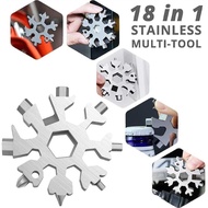 MULTI-FUNCTIONAL TOOL 18in1 SNOWFLAKE SHAPE Stainless Steel 420 – EDC KEYCHAIN FOR REPAIR, TRAVEL