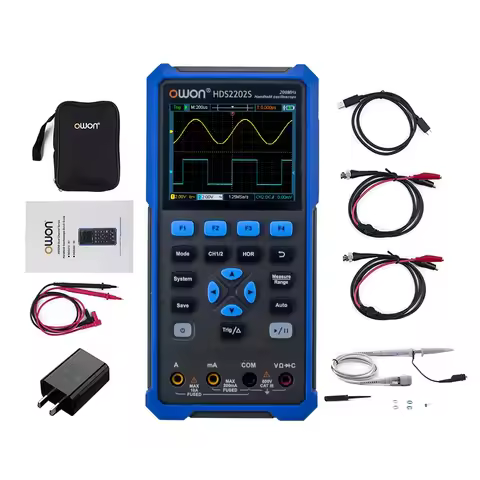 OWON HDS2202S Digital Portable Oscilloscope 200MHz 1GSa/s 2-CH Oscilloscope+1-CH Generator