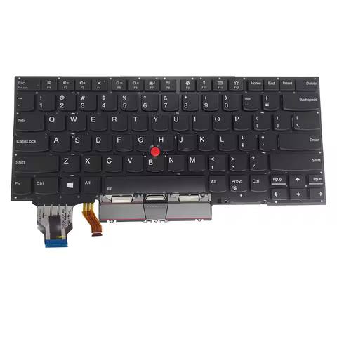 US EN-RU Backlit Keyboard for Lenovo ThinkPad X1 Carbon Gen 7th 2019 Type 20QD 20QE 20R1 20R2, USA R