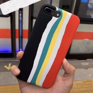 ส่งจากไทย เคสกำมะหยี่ สีรุ้ง สำหรับไอโฟน i66s6plus6splusi7i8SE7plus8plusXXsXRXsmami11 pro maxi12 pro