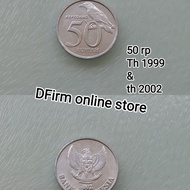 Uang koin kuno 50 rupiah th 1999 dan 2002