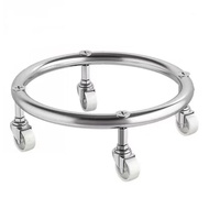 Stainless Steel Gas Cylinder Tray with Wheels Strong Load-bearing Multipurpose Propane Tank Holder U