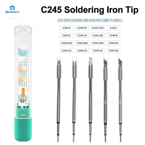 C245 Series Soldering Iron Tips Universal C245-C2/C3/C5/C8/J02/K Tip Head for OEM JBC Soldering Stat