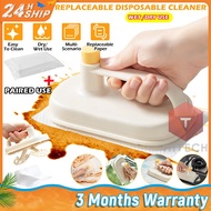 Kitchen Magic Wipes Cleaning Wipes with 50 Disposable Wipes and Handle Pengelap Mop Tisu Pakai Buang