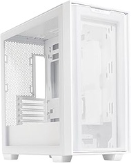 ASUS A21 CASE/WHT BTF Motherboard Compatible Tempered Glass Middle Tower Micro atx PC Case White