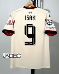 ใหม่ล่าสุด!! เสื้อกีฬาฟุตบอล Away ชุดเยือน [ 3A ] เกรดแฟนบอล 2025/26 ฟลูออฟชั่น UCL ชื่อนักเตะ (ครบท