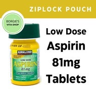 Low Dose Aspirin 81mg Tablet Nonsteroidal Anti-Inflammatory Drug Ziplock Pouch