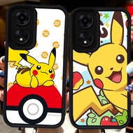 Black Casing for OPPO A60 A98 A38 A78 A17K A18 A17 A58 5G H47 Pikachu