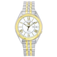 [Creationwatches] Seiko 5 Two Tone Stainless Steel Silver Dial 21 Jewels Automatic SNKL36J1 Mens Watch