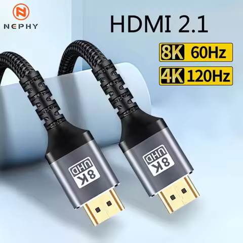Long 2m 3m 5m 7m 8K HDMI 2.1 Cable 8K 60Hz 4K 120Hz High Speed For HDTV Laptop Projector PS5 Monitor