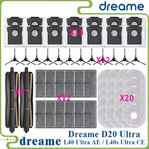 Fit For ( Dreame L40 Ultra AE / Dreame L40s Ultra CE / Dreame D20 Ultra ) Vacuum Parts Main Side Bru