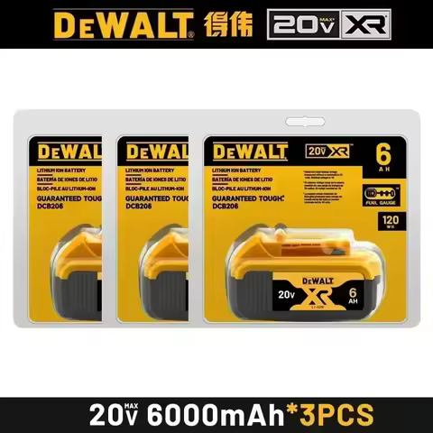 Original DEWALT battery 20V/60V 6-9.0Ah rechargeable Li-Ion battery ,Dewalt tool battery, charger de