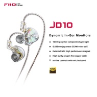 FiiO JD10 Wired Earphones HIFI Stereo Bass Music Earbuds In Ear Sport Headphones Gaming Headset