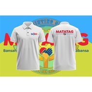RC-【READY STOCK】Fast Shipping-MATATAG PURE WHITE UNIFORM SUBLIMATION BADGE TSHIRT FOR MEN AND WOMEN POLO SHIRT T SHIRT 3D Shirt Full Sublimation for Men Women Uniform polo shirt with logo on the front and back, deped matatag poloshirt sublimation