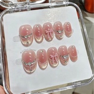 [Crafts] Nailbox design nude jelly ombre french cat eye full 10 fingers [V66]