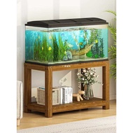 QM🏅Solid Wood Fish Tank Rack Aquarium Base Cabinet Base Aquarium Cabinet Table Shelf Indoor Living Room Floor Bottom Fil