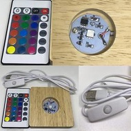 遙控模型JUMP水晶酒杯 LED 銀魂海賊王GSC公仔角川展示我的英雄學院鬼滅黏土人食玩景品杯墊燈遙控發光變色底座 