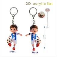 2D Acrylic Football Kid Keychain Football Sports, Football Keychain, Bag Ornaments, Gifts for Relati