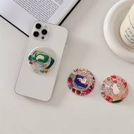 Magnetic Phone Grip Cell Phone Griptok Bracket Stand Universal Foldable Compatible with IPhone 16 15