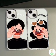 COD-Case Laugh In The Camera Pages For Iphone 7 8 X 11 12 13 14 15tpu Phone Case Transparent Metal P