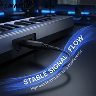 CARNATIOGV 6.35mm to MIDI 5 Pin Cable, 6.35mm 90 Degree Sound Adapter Cable, Universal Plug and Play