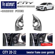Vemart honda city rs gn2 hatchback carbon fiber tweeter frame cover garnish accessories gn7