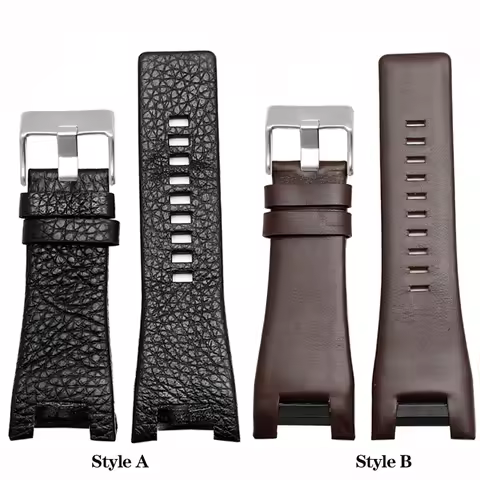 Genuine Leather Notch Watch Band for Diesel DZ1216 DZ1273 DZ4246 DZ4247 DZ287 Watch Bracelet Mens Wa
