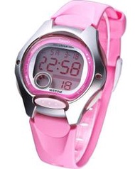 CASIO 電子美人彩色數字運動膠帶錶(粉紅.黑.天藍3款編號:LW-200)