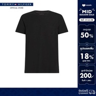 Tommy Hilfiger เสื้อยืด ผู้ชาย รุ่น MW0MW39365 BDS - สีดำ ทรง Regular