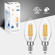 B11 E12 Base Candelabra LED Light Bulbs, 4200K Daylight, 6 pcs, 60 Watt Incandescent Equivalent, 5W 