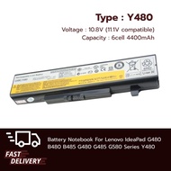 Lenovo แบตเตอรี่ Lenovo IdeaPad Y480 G480 B480 B485 G480 G485 G580 B585 P580 N580 V480 Z580 Y580 Z48
