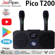 JazPiper PiCO T200 Wireless Bluetooth Karaoke Portable Speaker &amp; Network Streaming Karaoke System with Dual Handheld Microphones (with HDMI)