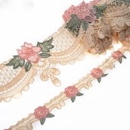 1 Yard Pink Lace Fabric DIY Lace Accessories CurtainTrim