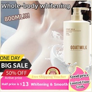 Whitening Body Wash Goat Milk Shower Gel 800ml Niacinamide Whole Body Whitening Brightening Skin vitamin E exfoliator Body Scrub Lasting Fragrance Shower Body Care