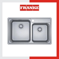 FRANKE Bell Inset Double Bowl Stainless Steel Sink BCX 620-38/32