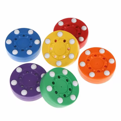 90D Hard TPU Inline Hockey Puck Wear Resistant ABS Studs Inline Roller Hockey Training Simple Multic