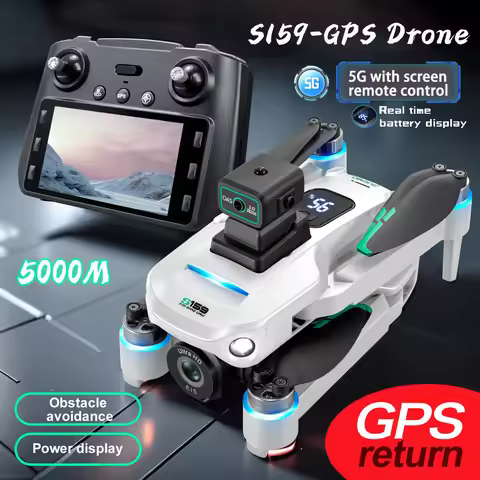 S159 GPS Drone Professional 360° Obstacle Avoidance Brushless 8K HD Dual Camera With Screen 5G WIFI 
