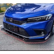 Honda Civic FE 2022 Front Lips Front Diffuser Civic FE Bodykit(glossy black, Cf print)