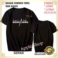 Kaos WONG JOWO Kaos Pria Kaos Wanita Kaos Kata2 Lucu Kaos Viral/Pakaian Pria