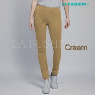 LA FUSHION Ladies Casual High Waist Slim Fit Pants No Pockets Skinny Seluar Fit Labuh Perempuan