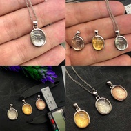 Genuine Tibetan Meteorite 925 Silver Oval Pendent- Round shape Pendent -Healing Jewelry