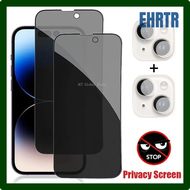EHRTR 4 In 1 Privacy Screen Protector + Camera Protector for iPhone 14 Pro Max 13 12 Pro Tempered Glass For iPhone 14 11 Pro 15 Plus SGVRE