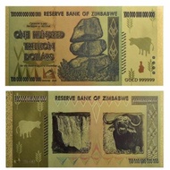 New Produk Zimbabwe Gold Foil 100 000 000 000 000 Dollar Souvenir Per