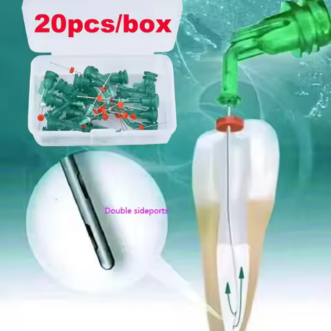 Dental Endo Irrigation Needle 31G Curved Double Side Hole Reusable Root Canal Cleaning Syringe for M