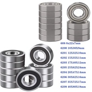 10PCS ABEC-5 подшипники  608 6204 6205 6206 6207 6208 ZZ 2RS Metal Seal High Quality Deep Groove Bal
