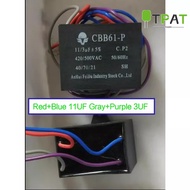 Cbb61-p Capacitor 11/3UF 420/500VAC Sharp Washing Machine Capacitor 11+3UF 4-Wire Capacitor 2 in 1