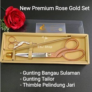 [1 Set/ 3 in 1box] Gunting Tailor/Gunting Kain Jahit/Gunting Sulaman/Sarung Jari/ Tailoring Scissors