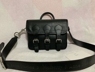 Mulberry x Acne Studios 限量版 鱷魚壓紋 Messenger Matte Croc Black (20’s款)