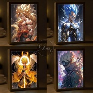 Anime Edition Mix 1 - LED Light Painting Frame AI Art One Piece Naruto Dragon Ball Attack On TITAN J